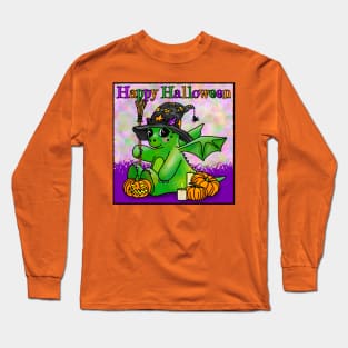 Happy Halloween says the little Halloween Dragon Long Sleeve T-Shirt